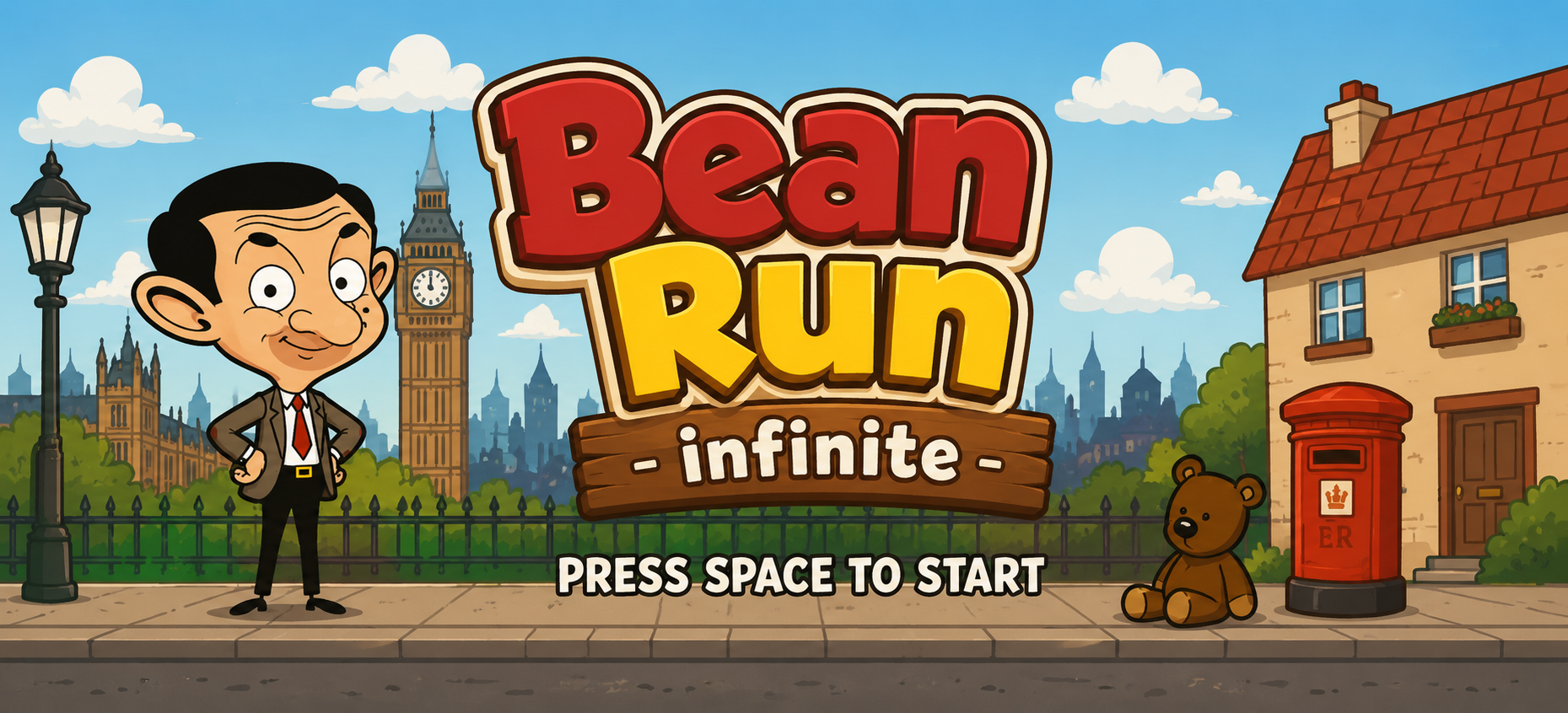 Bean Run start screen
